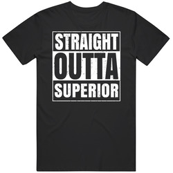 Straight Outta Superior Wisconsin City Compton Parody Grunge Mens Soft Cotton Tee T Shirt