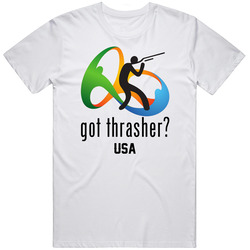 Got Virginia Thrasher 10 M Air Rifle Shooting Usa Olympic Team Mens Soft Cotton Tee T Shirt