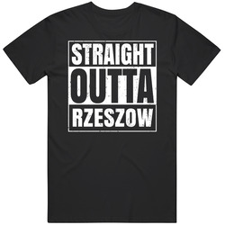 Straight Outta Rzeszow Poland Compton Parody Grunge City Mens Soft Cotton Tee T Shirt