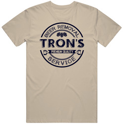 Tron's Beer Removal Service Personalized Party Mens Soft Cotton Tee T Shirt