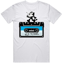 Felix The Cat Old School Mixtape Cartoon Retro Mens Soft Cotton Tee T Shirt