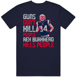 Guns Dont Kill Rex Burkhead Kills People New England Football Mens Soft Cotton Tee T Shirt