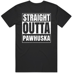 Straight Outta Pawhuska Oklahoma City Compton Parody Grunge Mens Soft Cotton Tee T Shirt