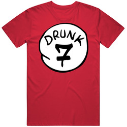 Drunk 7 Funny Halloween Costume Mens Soft Cotton Tee T Shirt