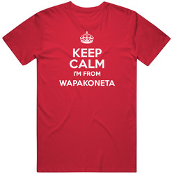 Wapakoneta Ohio Keep Calm I'm From Mens Soft Cotton Tee T Shirt