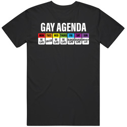 Gay Agenda Funny Weekly Schedule Mens Soft Cotton Tee T Shirt