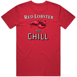 Red Lobster And Chill Netflix Parody Funny Mens Soft Cotton Tee T Shirt