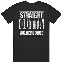 Straight Outta Wilberforce Distressed Look City Grunge Cool Mens Soft Cotton Tee T Shirt