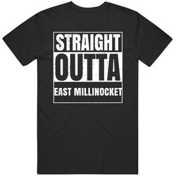 Straight Outta East Millinocket Maine City Compton Parody Grunge Mens Soft Cotton Tee T Shirt
