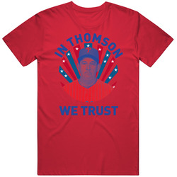 Rob Thomson In Thomson We Trust Baseball Coach Mens Soft Cotton Tee T Shirt