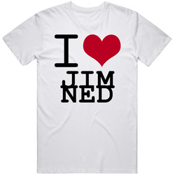 Jim Ned I Love Heart Texas Mens Soft Cotton Tee T Shirt