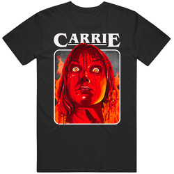 Carrie Retro Horror Movie Poster Halloween Mens Soft Cotton Tee T Shirt