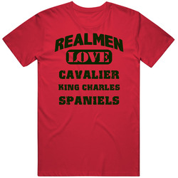 Real Men Love Cavalier King Charles Spaniel Dog Mens Soft Cotton Tee T Shirt