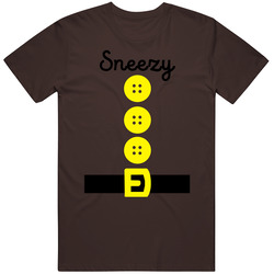 Sneezy Snow White And The Seven Dwarfs Halloween Costume Mens Soft Cotton Tee T Shirt