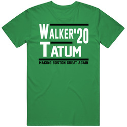 Kemba Walker Jayson Tatum 2020 Making Boston Great Again Basketball Fan Mens Soft Cotton Tee T Shirt