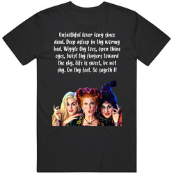 Unfaithful Lover Long Since Dead Hocus Pocus Sanderson Sisters Mens Soft Cotton Tee T Shirt
