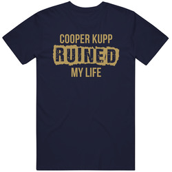 Cooper Kupp Ruined My Life Los Angeles R Football Fan Mens Soft Cotton Tee T Shirt