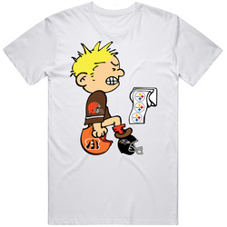 Cleveland Football Shit On Afc North Division Helmets Funny Fan Mens Soft Cotton Tee T Shirt
