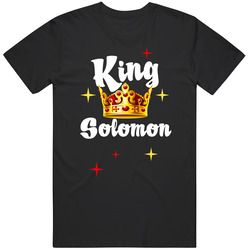 King Solomon Crown First Name Personalized Mens Soft Cotton Tee T Shirt