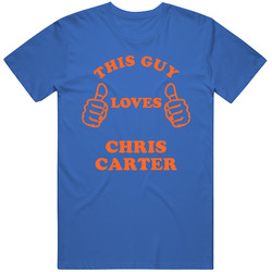 Chris Carter New York Brooklyn Baseball Sports This Guy Loves Mens Soft Cotton Tee T Shirt