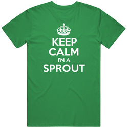 Keep Calm Im A Sprout Last Name Pride Mens Soft Cotton Tee T Shirt