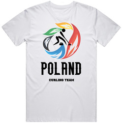 Poland Curling Team Winter Olympics Sochi Mens Soft Cotton Tee T Shirt