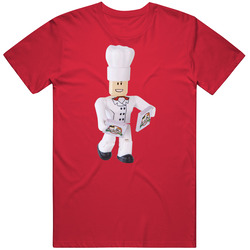 Roblox Work At A Pizza Place Chef Figurine Video Game Gamer Mens Soft Cotton Tee T Shirt