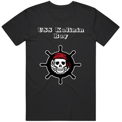 Uss Kalinin Bay Trending Skull Pirate Ship Mens Soft Cotton Tee T Shirt