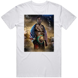 Deontay Wilder The Bronze Bomber Boxing Fight Fan Distressed Look Mens Soft Cotton Tee T Shirt
