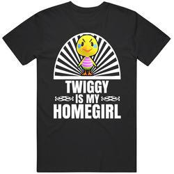 Twiggy Is My Homegirl Animal Crossing New Horizons Character Video Game Fan Mens Soft Cotton Tee T Shirt