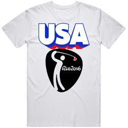 Usa American Golf Golfing Team Summer Rio 2016 Olympic Games Mens Soft Cotton Tee T Shirt