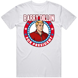 Barry Dillon For President Archer Adult Cartoon Character Campaign Parody Mens Soft Cotton Tee T Shirt