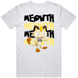 Meowth Pokemon Video Game Movie Cartoon Character Fan Mens Soft Cotton Tee T Shirt