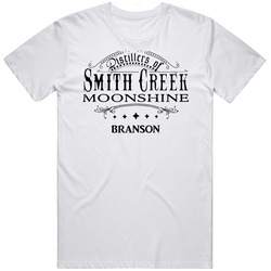 Smith Creek Distillery Branson Moonshine Whiskey Label Logo Mens Soft Cotton Tee T Shirt