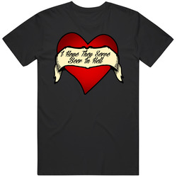 I Hope They Serve Beer In Hell Heart Tattoo Favorite Novel Fan Mens Soft Cotton Tee T Shirt