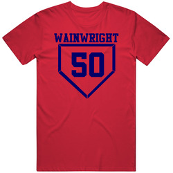 Adam Wainwright #50 Home Plate St Louis Baseball Player Fan Mens Soft Cotton Tee T Shirt