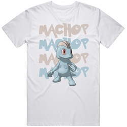 Machop Pokemon Video Game Movie Cartoon Character Fan Mens Soft Cotton Tee T Shirt