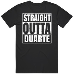Straight Outta Duarte California City Compton Parody Grunge Mens Soft Cotton Tee T Shirt