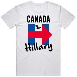 Canada For Hillary Clinton Presidential Election Support Mens Soft Cotton Tee T Shirt