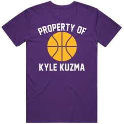 Kyle Kuzma Property Of Los Angeles L Basketball Sports Athlete Mens Soft Cotton Tee T Shirt