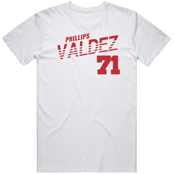 Phillips Valdez 71 Favorite Player Boston Baseball Mens Soft Cotton Tee T Shirt