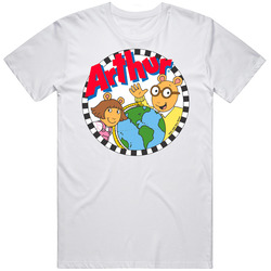 Arthur Kids Tv Shows Mens Soft Cotton Tee T Shirt