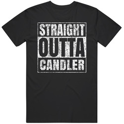 Straight Outta Candler Distressed Look City Grunge Cool Mens Soft Cotton Tee T Shirt