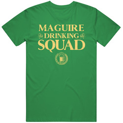 Maguire Irish Drinking Squad Beer Custom Name St Patricks Day Mens Soft Cotton Tee T Shirt