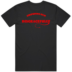 Growing Old Disgracefully Funny Devil Mens Soft Cotton Tee T Shirt