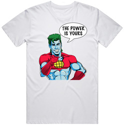 Captain Planet And The Planeteers The Power Is Yours Retro 90s Animated Tv Show Fan Mens Soft Cotton Tee T Shirt