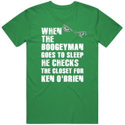 Ken O Brien New York Buffalo Sports Football Boogeyman Mens Soft Cotton Tee T Shirt