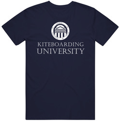 Kiteboarding University Athletic Academic Logo Mens Soft Cotton Tee T Shirt