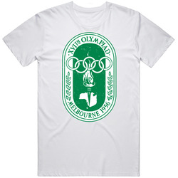 Melbourne Summer Olympics 1956 Retro Logo World Olympiad Event Mens Soft Cotton Tee T Shirt