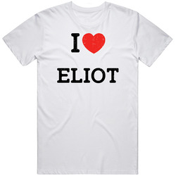 I Love Heart Eliot First Name Worn Look Mens Soft Cotton Tee T Shirt